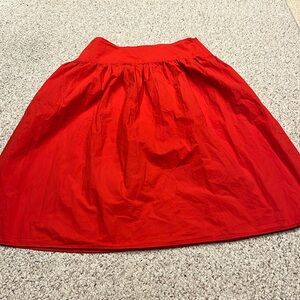 Classic Red Midi Skirt